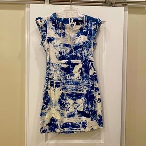 NWOT French Connection Blue and White Dress